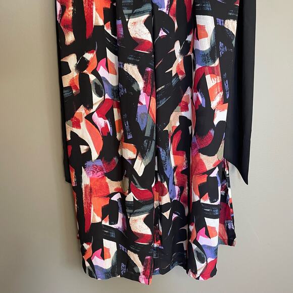 New York & Company Abstract Print Jumpsuit Size XXL Wide Leg Flowy Colorful Chic - Picture 7 of 16
